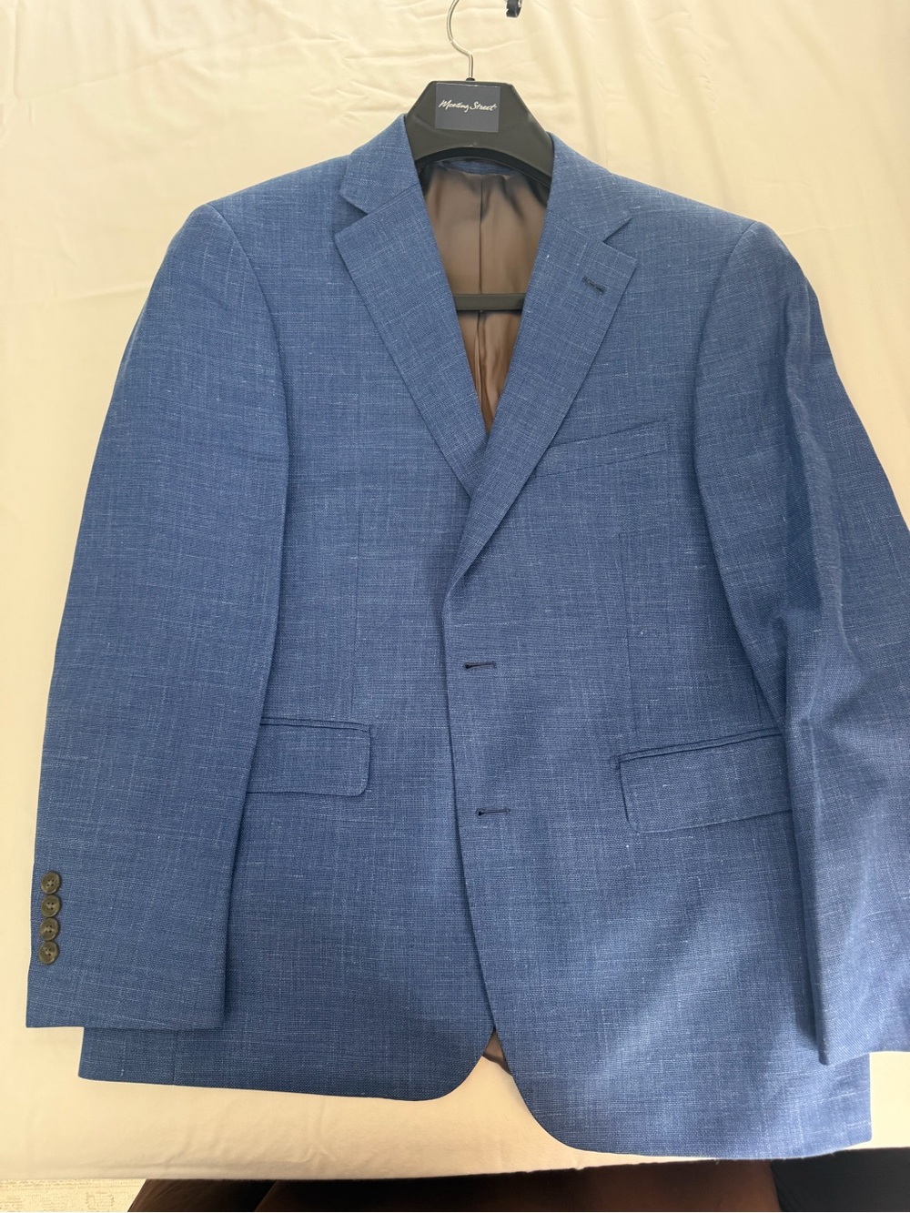 Robert Amerigo Men's Blue Textured Sports Coat - 40S